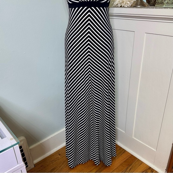 White House Black Market Striped Jersey Maxi Dress XS - Picture 6 of 9